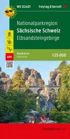 Nationalparkregion Sächsische Schweiz, Wanderkarte 1:25.000 WK D2401  Elbsandsteingebirge, wasserfest und reißfest, GPX Tracks