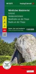 Nördliches Waldviertel, Wander-, Rad- und Freizeitkarte 1:50.000, freytag & berndt, WK 0075 Gmünd - Heidenreichstein - Waidhofen a.d. Thaya - Raabs a.d. Thaya, mit Infoguide, GPX Tracks, wasserfest und reißfest
