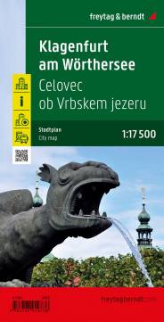 Klagenfurt am Wörthersee, Stadtplan 1:17.500 Celovec ob Vrbskem jezeru