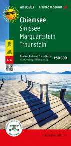 Chiemsee - Simssee - Marquartstein - Traunstein, GPX Tracks, wasserfest und reißfest Wander-, Rad- und Freizeitkarte 1:50.000, WK D5203