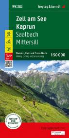 Zell am See - Kaprun, Wander-, Rad- und Freizeitkarte 1:50.000, WK 382 Saalbach - Mittersill, mit APP, wasserfest und reißfest