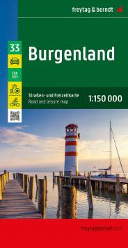 Burgenland Straßen- und Freizeitkarte 1:150.000, freytag & berndt