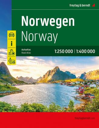 Norwegen, Autoatlas 1:250.000 - 1:400.000 Superatlas mit Spiralbindung, Camping- und Stellplätze, Freizeitinfos (freytag & berndt Autoatlas)
