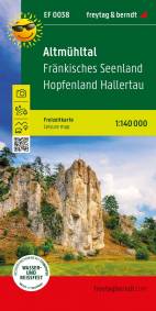 Altmühltal, Freizeitkarte 1:140.000 Fränkisches Seenland, Hopfenland Hallertau, Ausflugskarte mit touristischen Infos auf Rückseite, wetterfest und reißfest