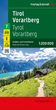 Tirol - Vorarlberg Straßen- und Freizeitkarte 1:200.000