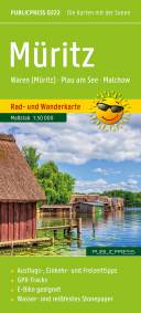 Müritz, Rad- und Wanderkarte 1:50.000 Waren (Müritz) - Plau am See - Malchow, mit Toureninfos, GPX Tracks, wasserfest und reißfest