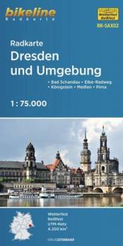 Radkarte Dresden und Umgebung (RK-SAX02) - Maßstab 1:75.000 Bad Schandau - Königstein - Meißen - Pirna - Elbe-Radweg, wetterfest/reißfest, GPS-tauglich mit UTM-Netz 2., überarb. Aufl.