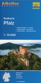 Radkarte Pfalz Kaiserslautern, Pirmasens, Landau, Wissembourg, Pfälzer Wald, Weinstraße 1:75.000, wetterfest/reißfest, GPS-tauglich mit UTM-Netz. 1:75000 3. Aufl.