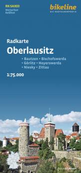 Radkarte Oberlausitz 1:75.000 Bautzen – Bischofswerda – Görlitz – Hoyerswerda – Niesky – Zittau 2. Aufl.