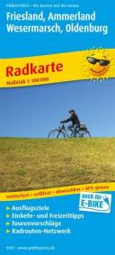 Friesland - Ammerland - Wesermarsch- Oldenburg, Radkarte 1:100.000 Radkarte mit Ausflugszielen, Einkehr- & Freizeittipps, wetterfest, reissfest, abwischbar, GPS-genau