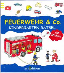 Kindergarten- Rätsel: Feuerwehr& Co. mit Stickern