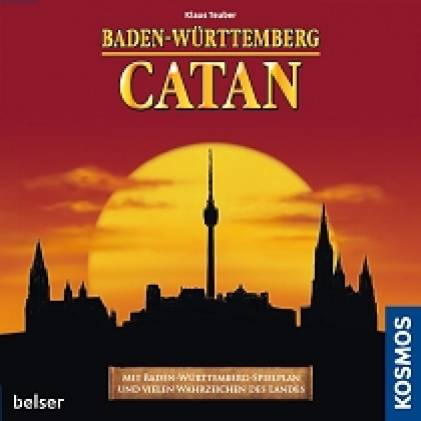 Baden - Württemberg Catan  Kosmos-Spiel
ab 10 Jahre
für 3-4 Spieler
Spieldauer ca. 60 Min.