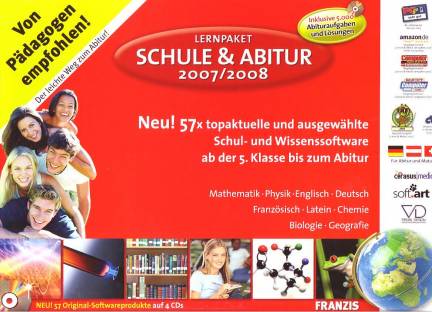 Lernpaket Schule & Abitur 2007/2008 Breite Schachtel incl. 4 CDs
