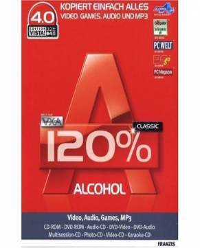 Alkohol 120% Classic 4.0 Edition Vista! Kopiert einfach alles! 
Video, Audio, Games, MP3
