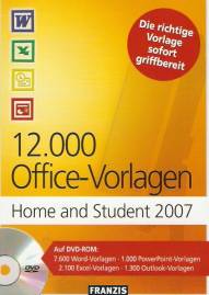 12.000 Office-Vorlagen Home and Student 2007 Die richtige Vorlage sofort griffbereit
Auf DVD-ROM:
7.600 Word-Vorlagen - 1.000 PowerPoint-Vorlagen
2.100 Excel-Vorlagen - 1.300 Outlook-Vorlagen