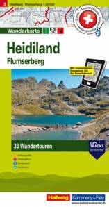 Hallwag Touren-Wanderkarte 3: Heidiland, Flumserberg 33 Wandertouren - Massstab 1:50'000
