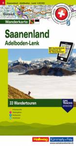 Hallwag Touren-Wanderkarte 5:  Saanenland 1:50.000 Adelboden - Lenk / 33 Wandertouren