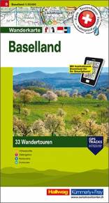 Hallwag Wanderkarte Baselland: 33 Wandertouren Mit kostenlosem Download für Ihr Smartphone. GPS-Tracks. Waterproof. 1 : 50.000