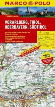Vorarlberg, Tirol, Oberbayern, Südtirol 1: 200 000 / 1 cm = 2 km