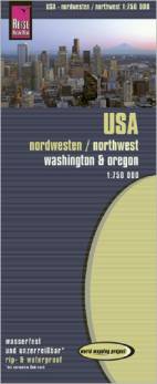 USA / Nordwesten - northwest Washington & Oregon 1:750.000