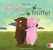 Rosalie und Trüffel: Postkartenkalender mit Aufsteller