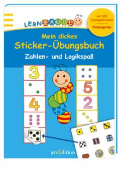 Lernraupe - Mein dickes Sticker-Übungsbuch Zahlen- und Logikspaß
