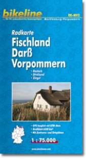 Radkarte Fischland Darß Vorpommern Maßstab 1:75.000