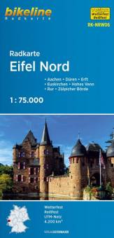 Radkarte Eifel Nord - Maßstab: 1:75.000 Aachen – Düren – Erft – Euskirchen – Hohes Venn – Rur – Zülpicher Börde 3. Auflage 2019