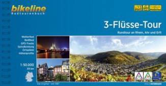 3-Flüsse-Tour Rundtour an Rhein, Ahr und Erft - 1:50.000 Länge: 315 km
Stadtpläne, Übernachtungsverzeichnis, Höhenprofil, Spiralbindung