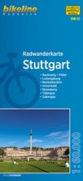 Bikeline Radwanderkarte Stuttgart Backnang - Filder - Ludwigsburg - Neckarbecken - Schurwald - Stromberg - Tübingen - Zabergäu. 1:60000 2. Auflage 2019