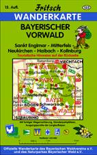 Fritsch-Wanderkarte Nr.135: Bayerischer Vorwald – St. Englmar Mitterfels - Neukirchen - Haibach - Kollnburg - Maßstab 1:35.000 13. Aufl.