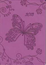 Timer in Lederoptik - Schmetterling - Rosé 2013