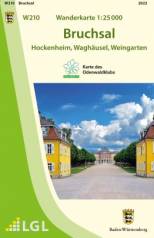 W210 Wanderkarte 1:25 000: Bruchsal   Hockenheim, Waghäusel, Weingarten