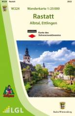 W224 Wanderkarte 1:25 000 Rastatt - Albtal, Ettlingen Karte des Schwarzwaldvereins e.V. Hg.: Landesamt für Geoinformation Baden-Württemberg