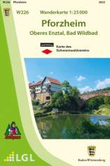 Wanderkarte in 1:25 000: Pforzheim (W226) - Oberes Enztal, Bad Wildbad Karte des Schwarzwaldvereins e.V. Herausgeber:
Landesamt für Geoinformation und Landentwicklung Baden-Württemberg