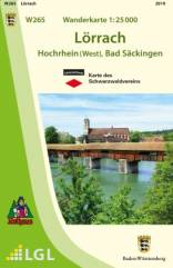 Wanderkarte 265: Lörrach - Maßstab 1:25000 Hochrhein (West), Bad Säckingen - Karte des Schwarzwaldvereins Herausgeber:
Landesamt für Geoinformation und Landentwicklung Baden-Württemberg