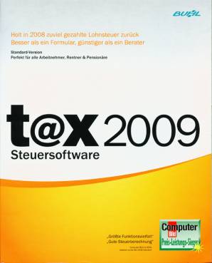 t@x 2009 Steuersofware Standard Version Perfekt für alle Arbeitsnehmer, Rentner & Pensionäe