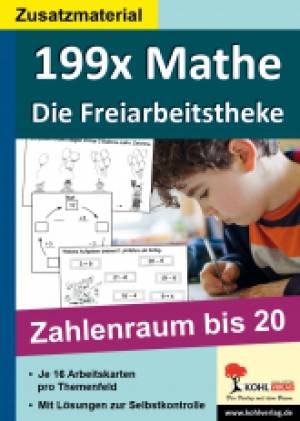199x Mathe - Die Freiarbeitstheke Zahlenraum bis 20