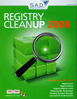Registry CleanUp 2008  Registry-Scan 
Registry-Defrag 
Registry-Editor & -Suche 
Sicherung aller Änderungen 
Windows Autostart-Manager 
Jetzt auch für 64-Bit-Systeme