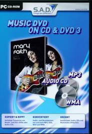 Music DVD on CD and DVD 3  KOPIERT & RIPPT
beliebige Tonspuren von Musik- und Film-DVDs oder Audio-CDs
KONVERTIERT
Audio- und Musikdateien von und nach MP3, OGG, WAV und WMA
BRENNT
komfortabel Audio-CDs und Multimedia-DVDs/CDs