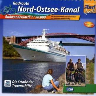 Radroute Nord-Ostsee-Kanal Die Straße der Traumschiffe - Maßstab 1:50.000 spiralgebundene Radwanderkarte