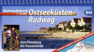 Ostseeküstenradweg Flensburg-Travemünde / Kompakt-Spiralo Radwanderkarte 1:75.000 Von Flensburg bis Travemünde