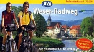 Kompakt-Spiralo Weser-Radweg vom Weserbergland bis zur Nordsee - Radwanderkarte. 1 : 75.000 Kompakt-Spiralo Weser-Radweg im Maßstab 1:75.000