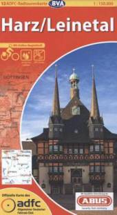 Harz / Leinetal - Offizielle Karte d. Allgemeinen Deutschen Fahrrad-Club (ADFC). 1 : 150.000 Mit Online-Begleitheft 7. Auflage 2013

mit UTM-Gitter