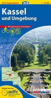Kassel - Nordhessen ADFC Regionalkarte 1:75.000 mit Tagestouren-Vorschlägen 4. Auflage 2014
mit UTM-Gitter