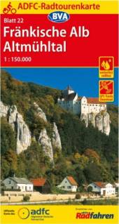 ADFC-Radtourenkarte 22: Fränkische Alb/Altmühltal 1:150.000 mit Online-Begleitheft 12. Auflage 2016