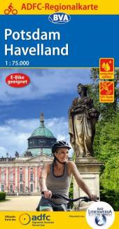ADFC-Regionalkarte Potsdam Havelland, 1:75.000, reiß- und wetterfest, GPS-Tracks Download  E-Bike geeignet. 1:75000  8. Auflage 2020