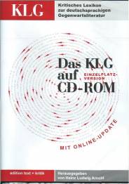 Kritisches Lexikon zur deutschsprachigen Gegenwartsliteratur - KLG auf CD-ROM  Einzelplatz-Version. Mit Online-Update
