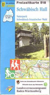 Freizeitkarte Schwäbisch-Hall Naturpark Schwäbisch-Fränkischer Wald Maßstab 1:50 000 2. Aufl.