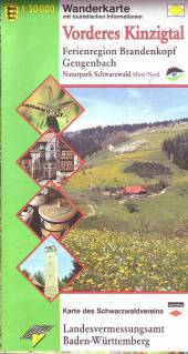 Vorderes Kinzigtal - Wanderkarte mit touristischen Informationen 1:30 000 Ferienregion Brandenkopf Gengenbach - Naturpark Schwarzwald Mitte/Nord